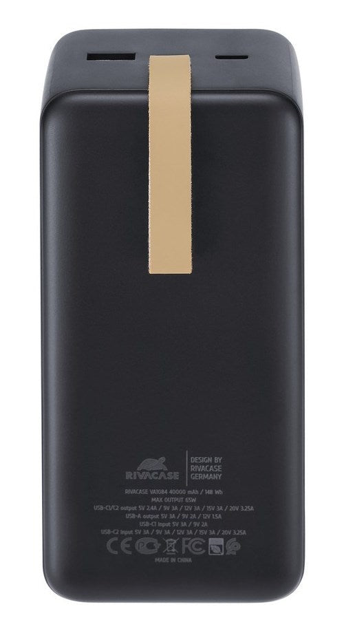 Rivacase VA1084 power bank Lithium Polymer (LiPo) 40000 mAh Black afbeelding 3