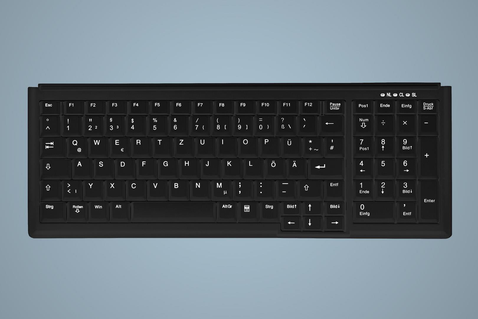 Active Key AK-7000 USB Keyboard - QWERTY - English - Black (AK-7000-U-B/US)