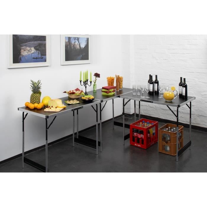 MEISTER Set of 3 Wallpapering Tables - Multifunctional - Aluminum - Adjustable Height