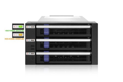Icy Dock - MB153SP-B - 3 in 2 RAID Backplane Module - Fits 3 x 3.5" SATA Drives