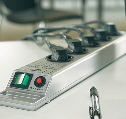 Super-Solid Power Strip with Surge Protection 4500A - 2-Pole ON/OFF Switch