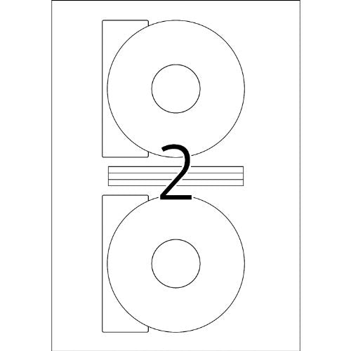 HERMA Special CD/DVD Paper Labels Permanent Self-Adhesive White 166 mm Round 200 Labels (4471)