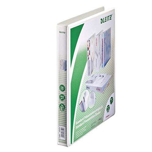 LEITZ Presentation Ring Binder - A4 Extra Wide - White - 2 D-Ring - 38 mm Spine Width - 4278-00-01