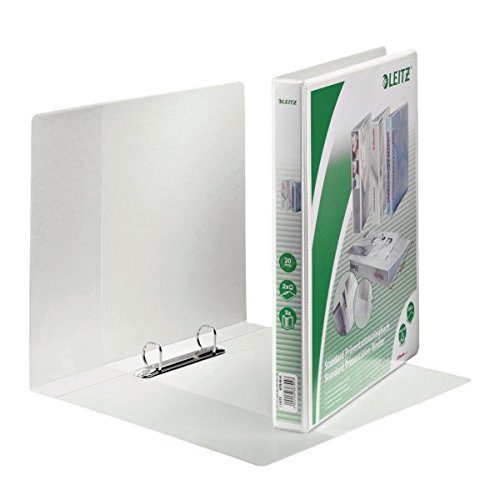 LEITZ Presentation Ring Binder - A4 Extra Wide - White - 2 D-Ring - 38 mm Spine Width - 4278-00-01