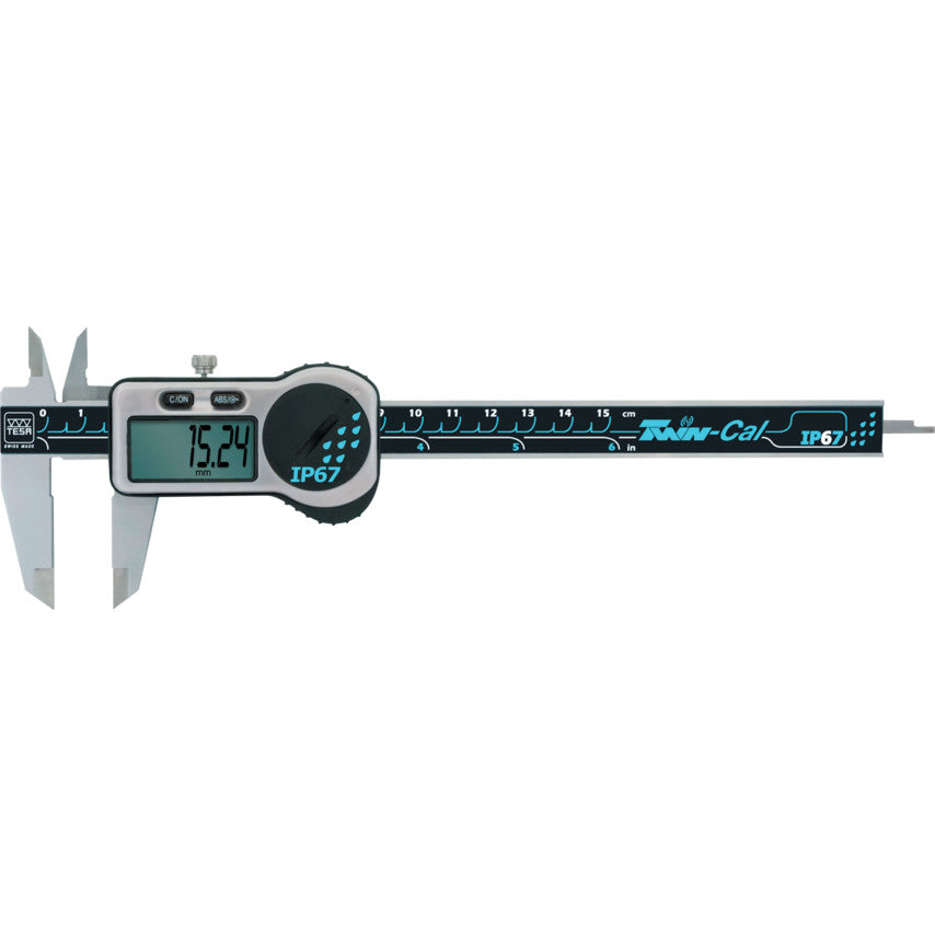 150 DIGIT CALIPER 6 IP67 3V SQ TWIN-INCH CERT. 3V/SQ