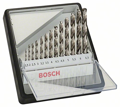 Bosch Robust Line HSS-G Drill Bit Set for Metal, 13 Pieces
