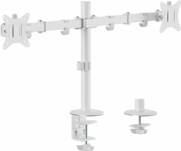 equip Mounting Kit - for 2 LCD Displays - Curved LCD Displays - Articulating - Plastic, Stainless Steel - White - Screen Size: 43.2-81.3