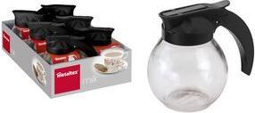 metaltex Universal Pourer 'Milk', Round, Black Lid, Glass and ABS Plastic, 6 Pieces
