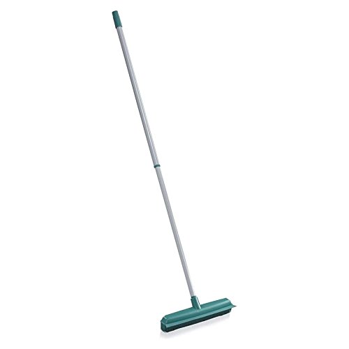 Leifheit Supra Broom with Natural Rubber Bristles - Green/Grey - Model 56415