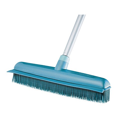 Leifheit Supra Broom with Natural Rubber Bristles - Green/Grey - Model 56415