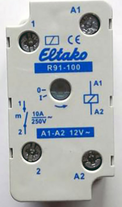 Eltako Electronics Switching Relay for EB/AP 1S 10A, Model R91-100-12V