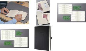 sigel Conceptum 2027 Book Calendar, DIN A4+, Black Daily Calendar, 225 x 315 mm, 1 Day/ 1 Page, 480 Pages C2704