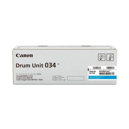 Canon 034 - Cyan - Trommel-Kit - für ImageCLASS MF810Cdn, MF820Cdn, imageRUNNER C1225iF (9457B001) afbeelding 1