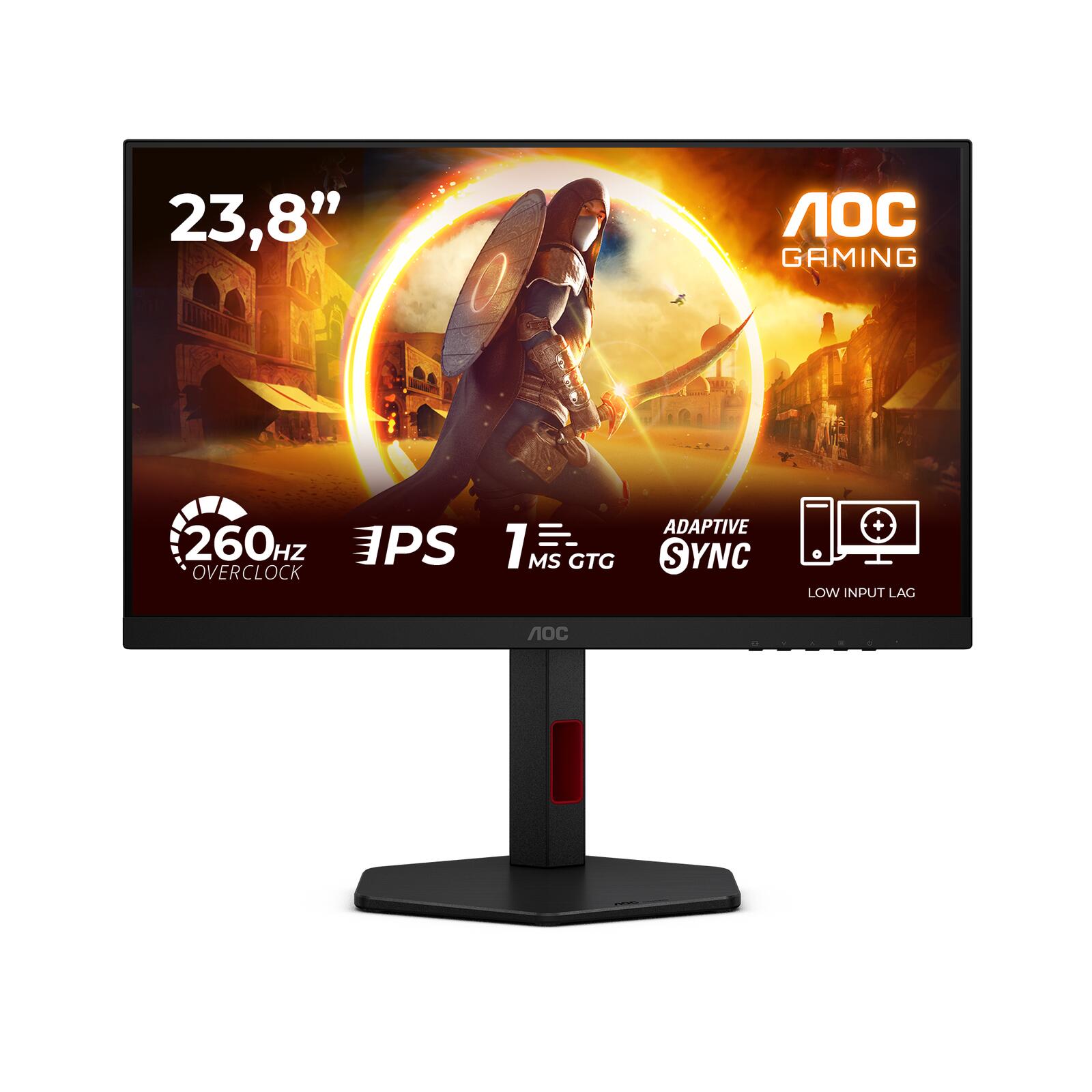 AOC Gaming Monitor - 27" Full HD - 240 Hz - Fast IPS - HDR10 - Black/Red 27G4ZRE