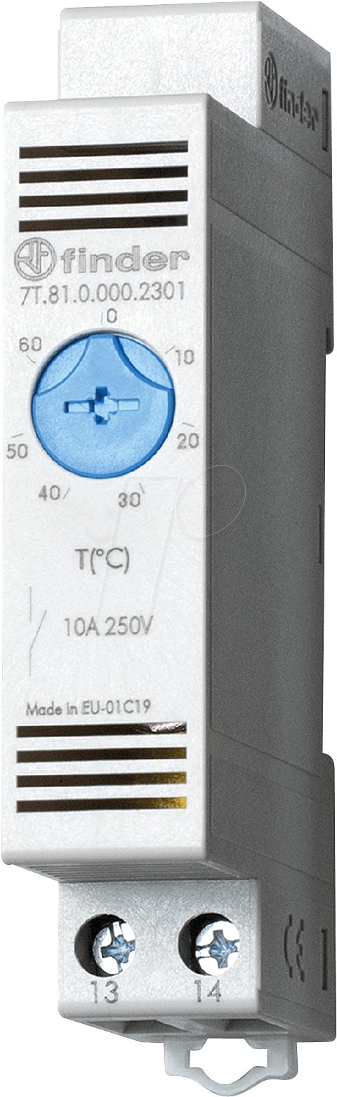 Finder Thermostat -20...+40 °C 1 NO 7T.81.0.000.2301