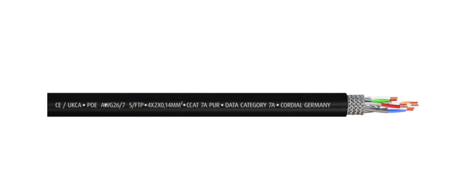 CORDIAL 15581 RJ45 Network Cable Patch Cable CAT 7a 10.00 m Black
