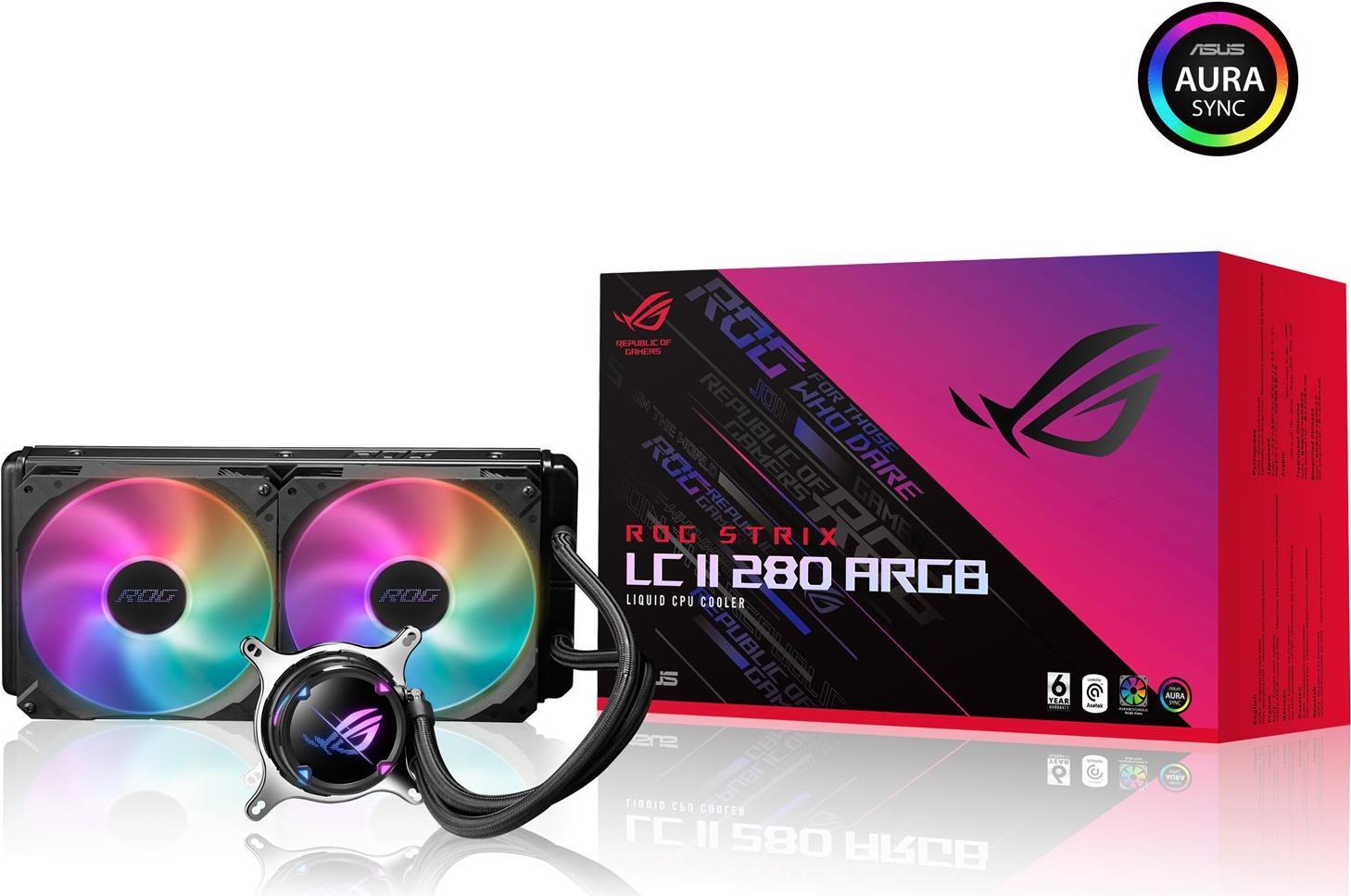 ASUS ROG STRIX LC II 280 ARGB All-in-One Liquid Cooler - 14 cm - Black (90RC00C1-M0UAY1)