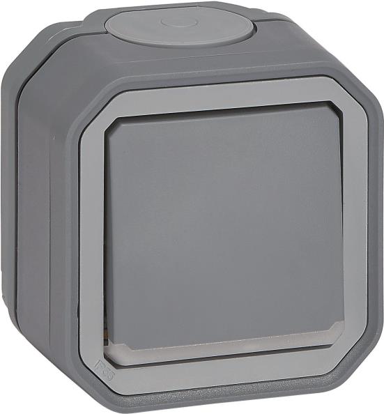 Legrand Plexo 069726 L 2-Person Switch Control 10 AX Surface-Mounted Gray