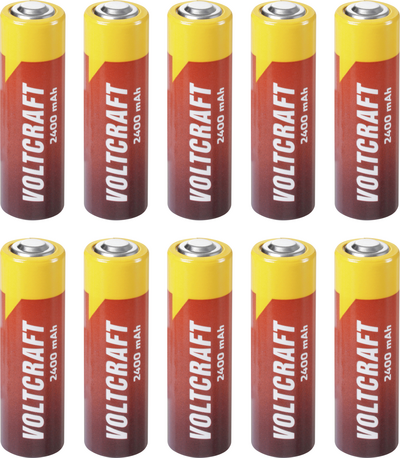 VOLTCRAFT Mignon (AA) Button-top Li-SoCl2 3.6 V 2400 mAh 10 Pack VC-17255755
