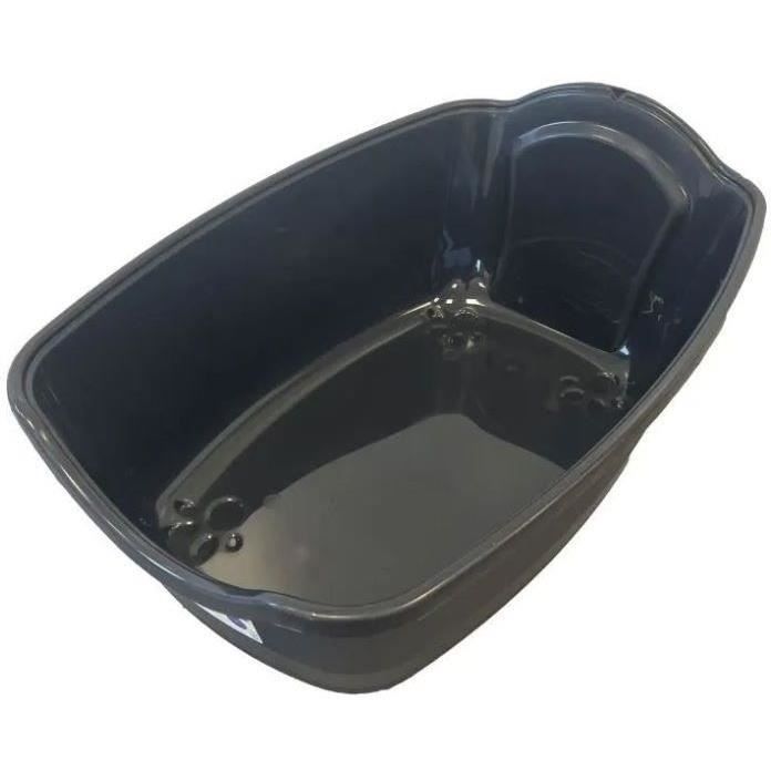 PET DESIGN SACHA Cat Litter Box - 56 x 40 x 39 cm - Black and White