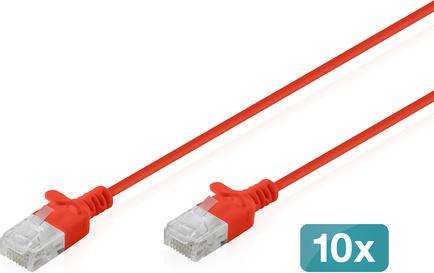 Digitus CAT6 U/UTP Slim Patch Cable 10 M Red LSZH AWG 32/7 DK-1618-030S-R-10