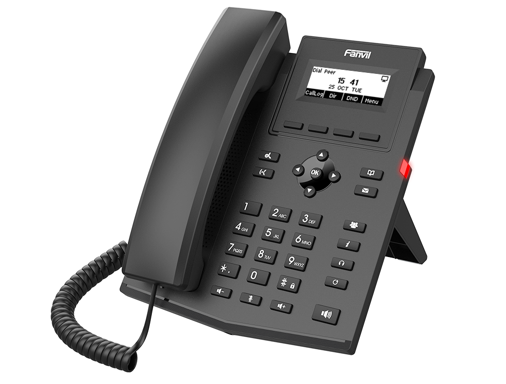 Fanvil X301W IP Phone - Black, Wired Handset, Desktop/Wall Mounted (X301W)