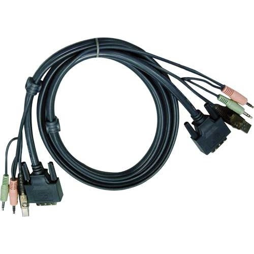 ATEN 2L-7D03U KVM Kabel DVI-D (Single Link), USB, Audio 3,0m (2L-7D03U) afbeelding 1