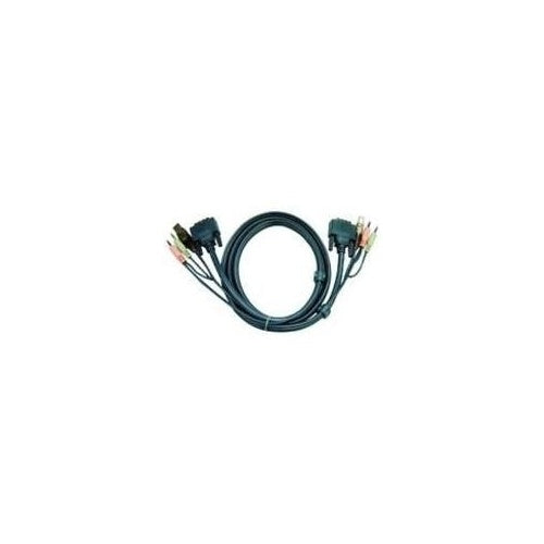 ATEN 2L-7D03UD - Video- / USB- / Audio-Kabel - USB Typ A, 4-polig, Mini-Phone Stereo 3,5 mm, DVI-D (M) - Mini-Phone Stereo 3,5 mm, USB Typ B, 4-polig, DVI-D (M) - 3 m (2L-7D03UD) afbeelding 1