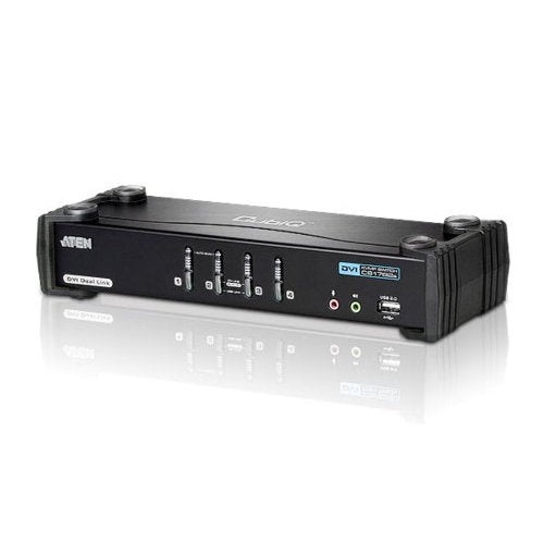 ATEN DVI Link KVM Switch USB + DVI + Audio, 4-fach mit USB 2.1 Sourround Sound Audio, integrierter USB 2.0 Hub (CS1784A) afbeelding 1
