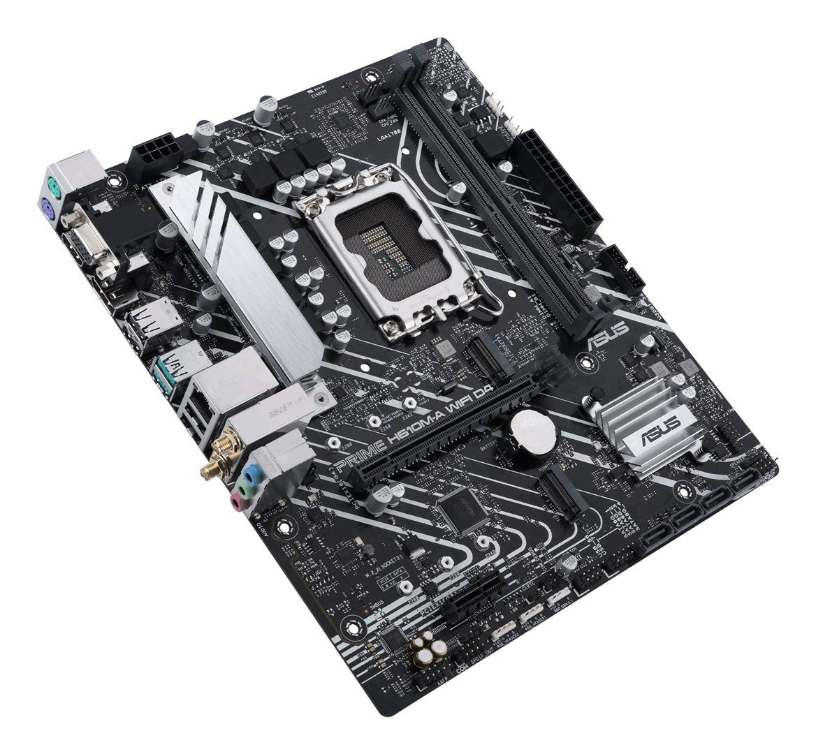 ASUS PRIME H610M-A WIFI D4 - Motherboard - micro ATX - LGA1700-Sockel - H610 Chipsatz - USB 3.2 Gen 1, USB 3.2 Gen 2 - Gigabit LAN, Wi-Fi, Bluetooth - Onboard-Grafik (CPU erforderlich) - HD Audio (8-Kanal) afbeelding 5