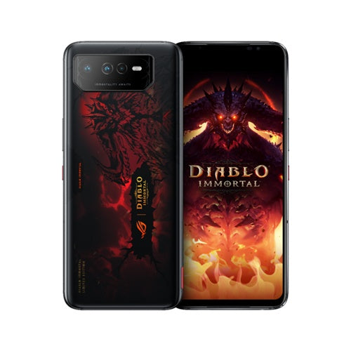 ASUS ROG Phone 6 - Diablo Immortal Edition - 5G Smartphone - Dual-SIM - RAM 16GB / Interner Speicher 512GB - OLED-Display - 17,20cm (6,78") - 2448 x 1080 Pixel (165 Hz) - Triple-Kamera 50 MP, 13 MP, 5 MP - front camera 12 MP - Hellfire Red afbeelding 1