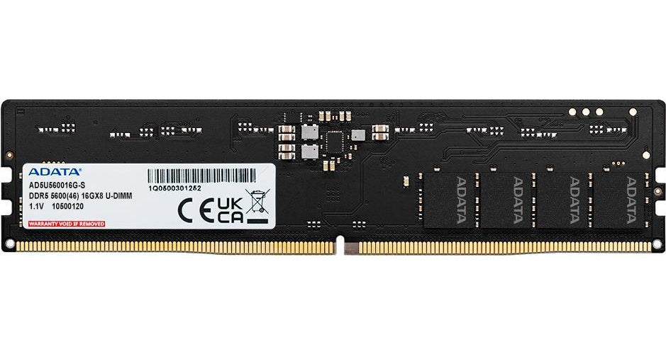ADATA AD5U560016G-S Speichermodul 16 GB 1 x 16 GB DDR5 5600 MHz (AD5U560016G-S) afbeelding 1