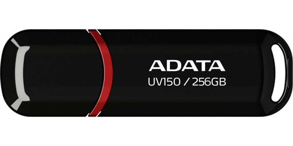 ADATA UV150 - USB-Flash-Laufwerk - 256GB - USB 3,2 Gen 1 - Schwarz (AUV150-256G-RBK) afbeelding 1