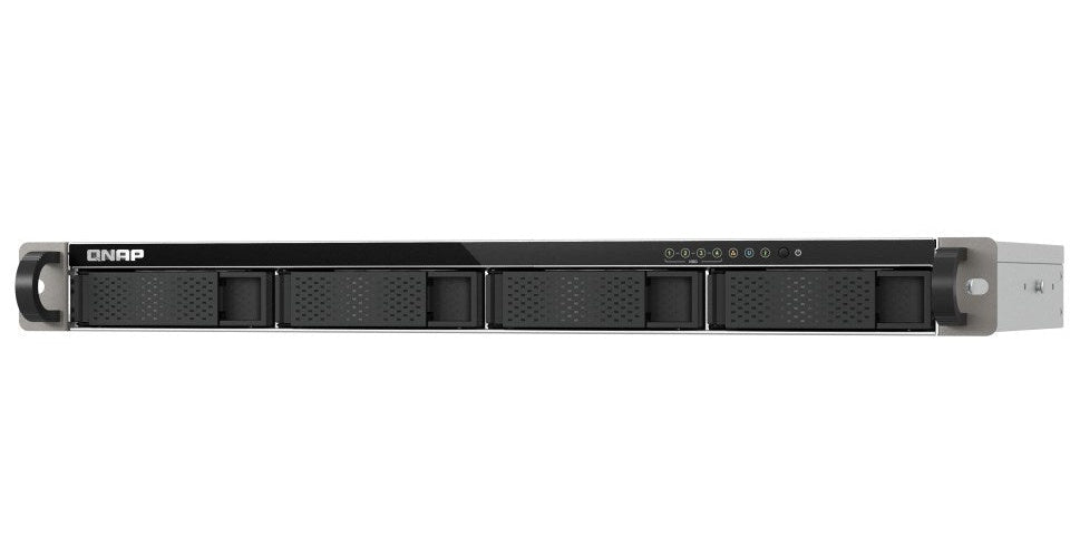 QNAP TS-433EU - NAS-Server - 4 Schächte - Rack - einbaufähig - SATA 6Gb/s - RAID 0, 1, 5, 6, 10, JBOD, 50, 60 - RAM 4GB - Gigabit Ethernet / 2,5 Gigabit Ethernet - iSCSI Support - 1U (TS-433eU) afbeelding 1