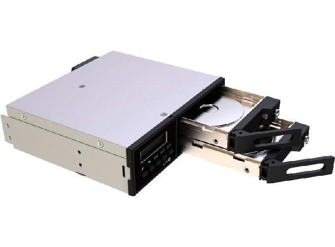 ICY BOX RAIDON inTank iR2022 - Internes RAID-Gehäuse mit Datenanzeige, Netzanzeige, Tastensperre, LCD-Anzeige, Lüfter - 2.5" (6.4 cm) - 2 Sender/Kanal - SATA 6Gb/s - RAID RAID 0, 1 - SATA 6Gb/s (IR2022) afbeelding 1