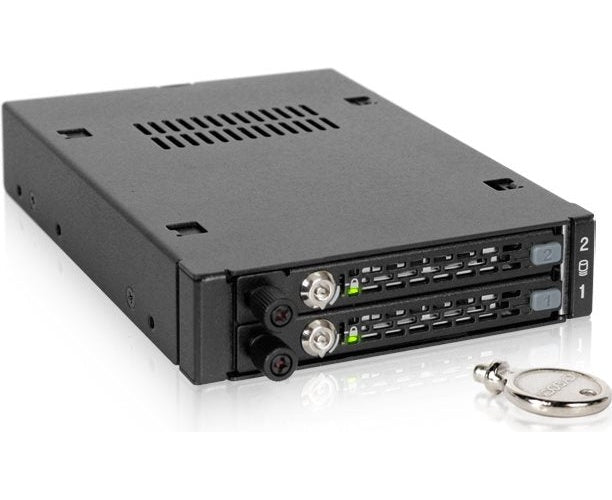 ICY Dock ToughArmor EX MB492SKL-B - Mobiles Speicher-Rack - 2.5" (6,4 cm) - Schwarz (MB492SKL-B) afbeelding 1