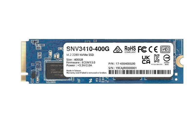 Synology SNV3410 - SSD - 400 GB - intern - M.2 2280 - PCI Express 3.0 x4 (NVMe) afbeelding 1