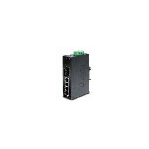 PLANET ISW-511T - Switch - 4 x 10/100 + 1 x 100Base-FX - an DIN-Schiene montierbar, wandmontierbar - Gleichstrom (ISW-511T) afbeelding 1