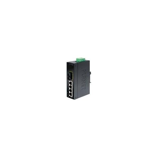 PLANET 4-Port Fast Ethernet Switch PLANET IP30 Slim Type 4-Port, industrieller Ethernet Switch + 1-Port, 100Base-FX(SC) (-10 - 60ø C) (ISW-511) afbeelding 1