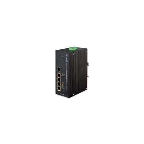 PLANET IGS-504HPT - Switch - 4 x 10/100/1000 (PoE+) + 1 x 10/100/1000 - an DIN-Schiene montierbar - PoE+ (120 W) - Gleichstrom afbeelding 1