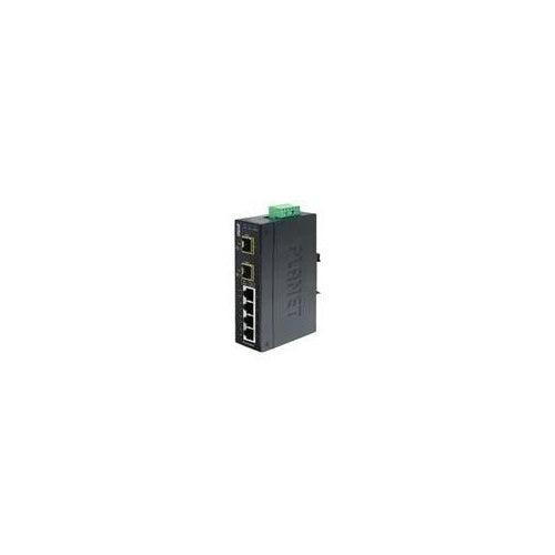 PLANET IGS-620TF - Switch - nicht verwaltet - 4 x 10/100/1000 + 2 x Gigabit SFP - an DIN-Schiene montierbar - Gleichstrom (IGS-620TF) afbeelding 1