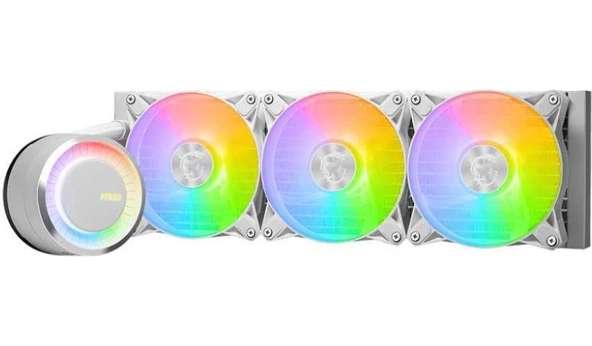 MSI MAG CORELIQUID E360 - Prozessor-Flüssigkeitskühlsystem - Kühlergröße: 360 mm - (für: LGA1156, LGA1155, LGA1150, LGA1151, AM4, TR4, sTRX4, LGA1200, LGA1700, AM5) - Kupfersockel - 120 mm (306-7ZW6E21-C24) afbeelding 1