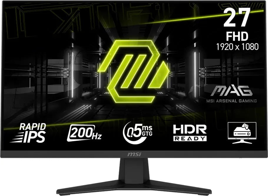 MSI MAG 274FDE Gaming-Monitor 68.6 cm (27" ), schwarz, FullHD, Rapid-IPS, HDR Ready, Adaptive-Sync, 200Hz Panel (9S6-3CE41H-002) - 4711377277112 - afbeelding 1