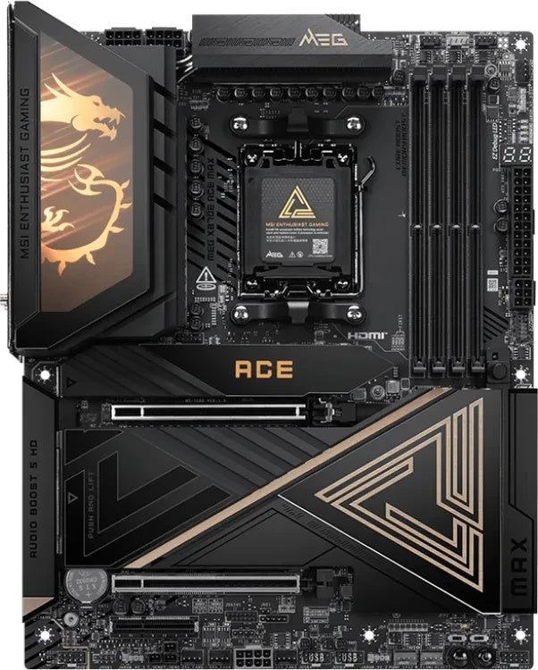 MSI MEG X870E ACE MAX AM5 4xDDR5 4xSATA 5xM.2 (7E85-001R) - 4711377414968 - afbeelding 1