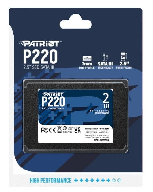 Patriot P220 - SSD - 2TB - intern - 2.5" (6,4 cm) - SATA 6Gb/s (P220S2TB25) - 4711378424324 - image 2