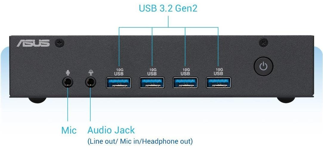 ASUS VIVO PN43-SN100AD Intel N100 3.4GHz / 128GB M.2 W11P (90MS0321-M000U0) afbeelding 1
