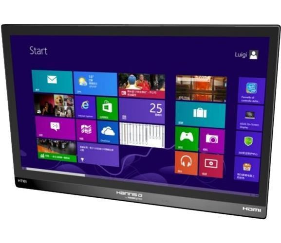 HANNS.G HT161HNB - HT Series - LED-Monitor - 39.6 cm (15.6") - Touchscreen - 1366 x 768 @ 60 Hz - 220 cd/m² - 500:1 - 12 ms - HDMI, VGA - Headset afbeelding 1