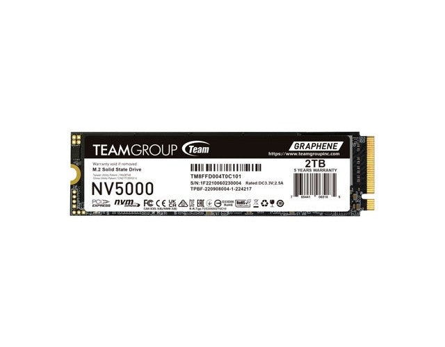 Team Group NV5000 2 TB PCIe 4.0 x4 NVMe- M.2 2280- Graphen-Kuehlkörper (TM8FGM002T0C101) afbeelding 1