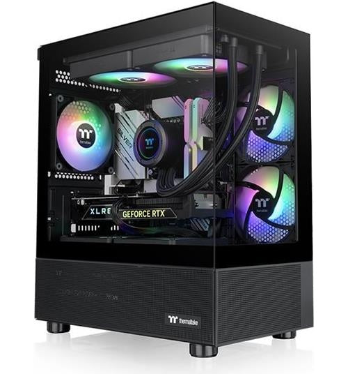 Thermaltake View 170 TG ARGB - Micro-Case - micro ATX - Seitenteil mit Fenster (gehärtetes Glas) - keine Spannungsversorgung (PS/2) - Schwarz - USB/Audio (CA-1Z4-00M1WN-00) afbeelding 1