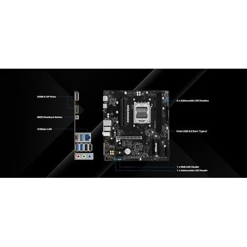 ASRock A620AM-X AM5 mATX HDMI/DP DDR5 - AMD Sockel AM5 (Ryzen Zen4) - Micro/Mini/Flex-ATX (90-MXBSV-A0UAYZ) afbeelding 3